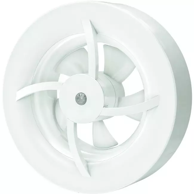 Solara badeværelsesventilator med heat mover - 100 mm diameter - mat hvid