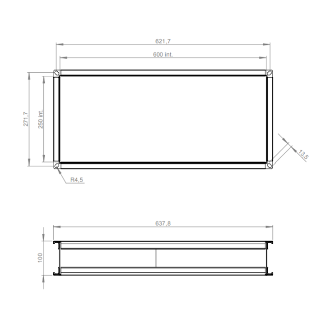 Fleksibelt stik 600 x 250 - VS 6025