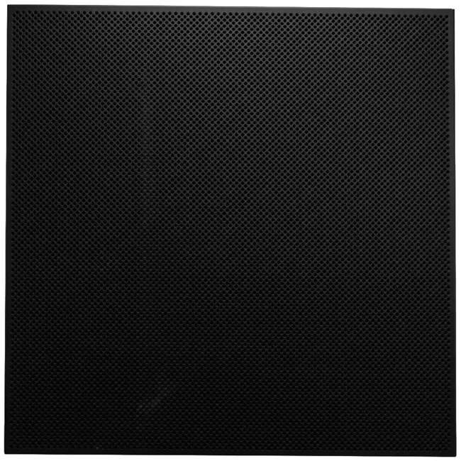 Perforeret loftsplade 600 x 600 mm til indbygning i nedhængte lofter - RAL9005 30% glans