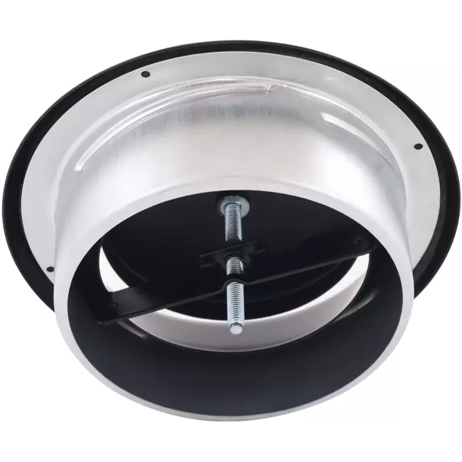 Ventilationsudblæsningsventil 160 mm metal - E-DVS160 RAL9005 30% blank