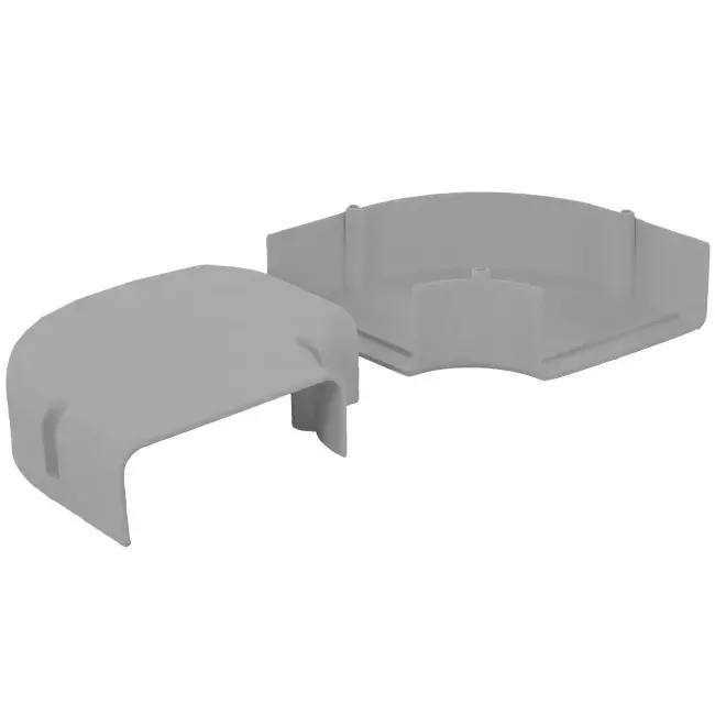 ClimaConnect 90° flad bøjning til monteringskanal 100 mm - RAL 9010