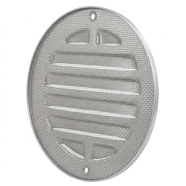 Udvendigt gitter rundt 200 mm - anodiseret aluminium