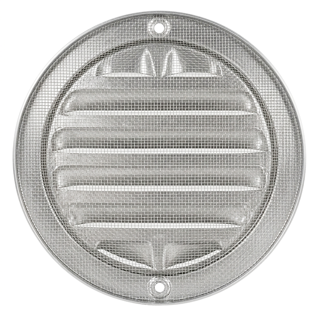 Udvendigt gitter rundt 200 mm - anodiseret aluminium