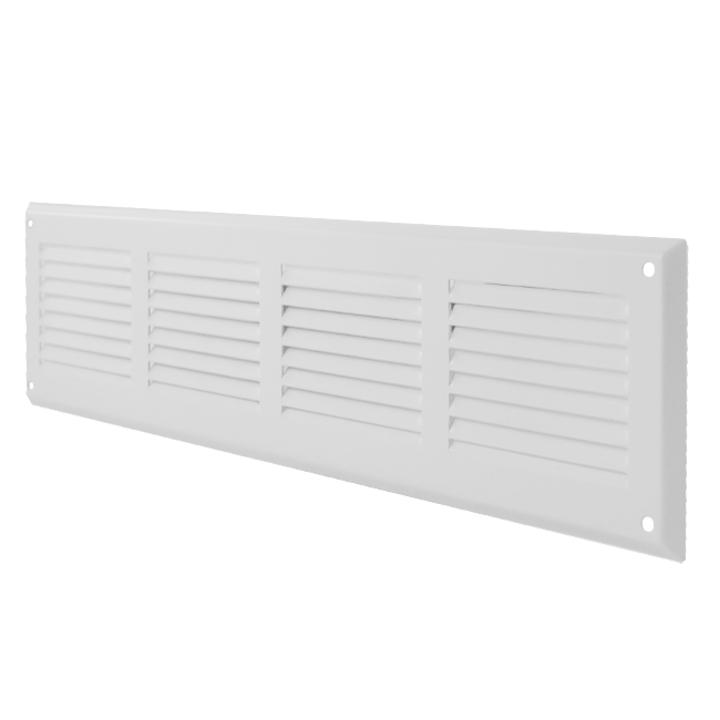 Væggitter 500x100mm aluminium - RAL9016