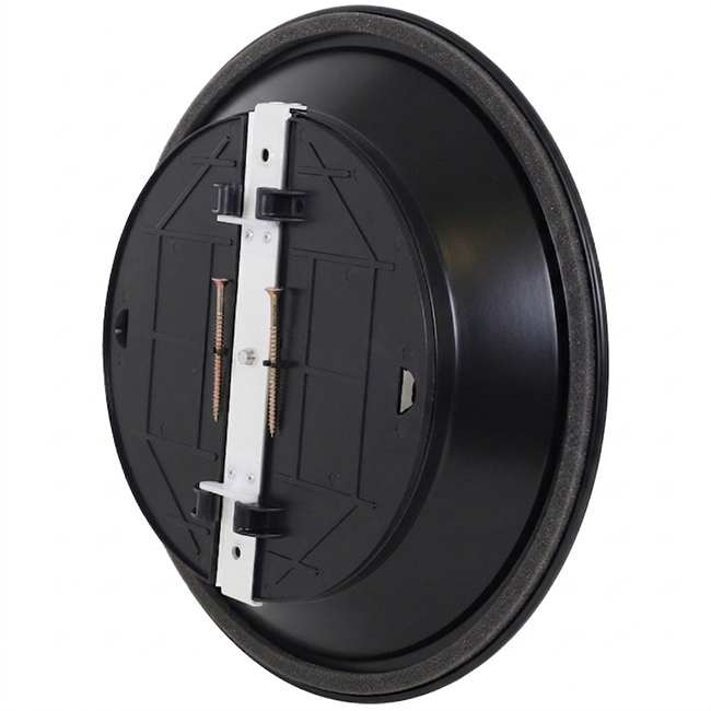 Loftsdiffusor rund med fast mønster Ø 350 mm - RAL9005 30% glans