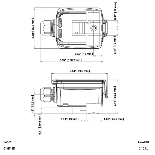 Belimo kontakttemperaturføler Ni1000TK5000 - 01HT-1D