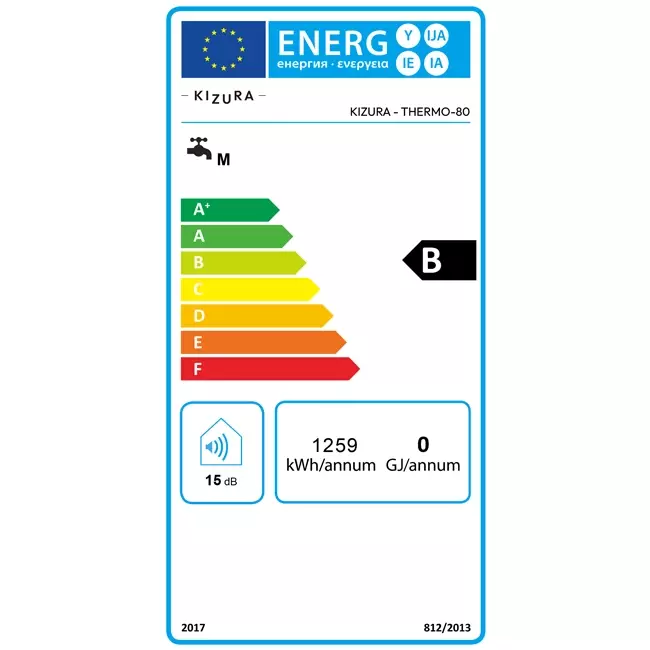 Kizura elektrisk vandvarmer 80L