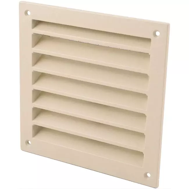 Udvendigt væggitter i aluminium 100x100 mm - RAL 1015