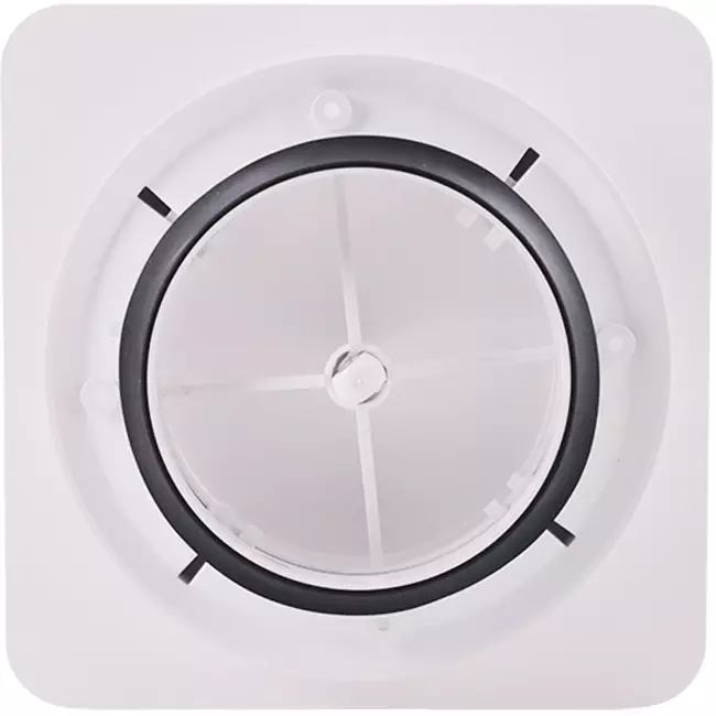 ClimaConnect Design-ventil, firkantet, Ø 125 mm – hvid