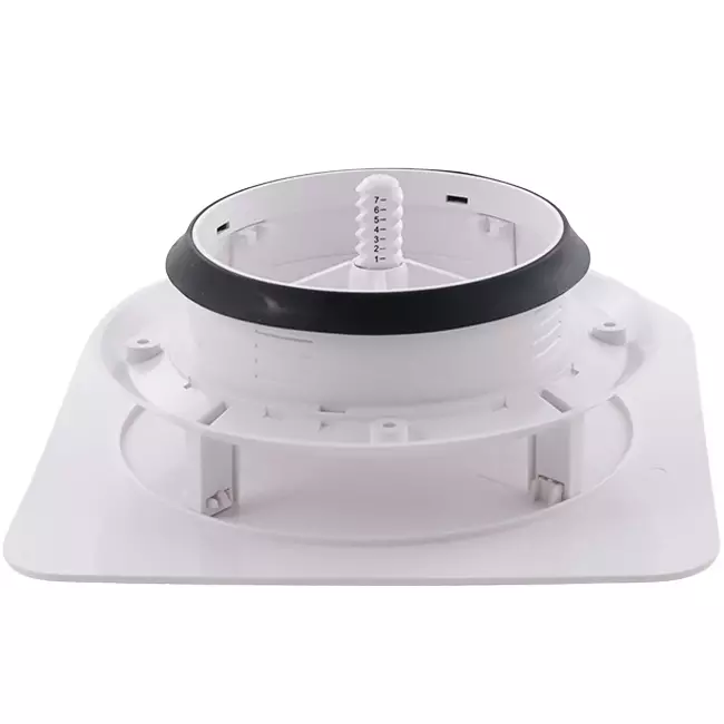 ClimaConnect Design-ventil, firkantet, Ø 125 mm – hvid