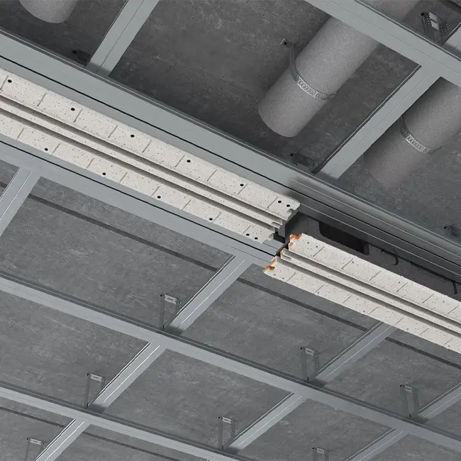 Ergovent rammeløs spaltediffusor 1050 mm med tilslutningsdiameter 125 mm - klimaanlæg - 2 spalter