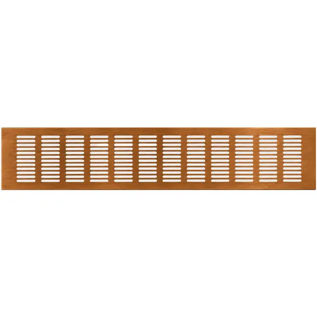 Aluminium-fodlistegitter – børstet kobber L=500 mm x H=100 mm – RA1050G