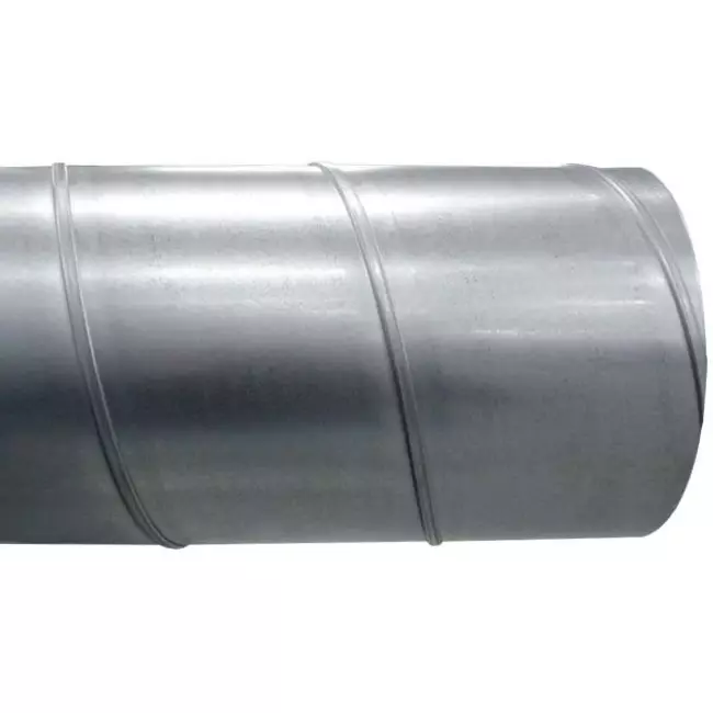 Spirorør, diameter 100 mm, længde 1,5 meter – rundt, galvaniseret