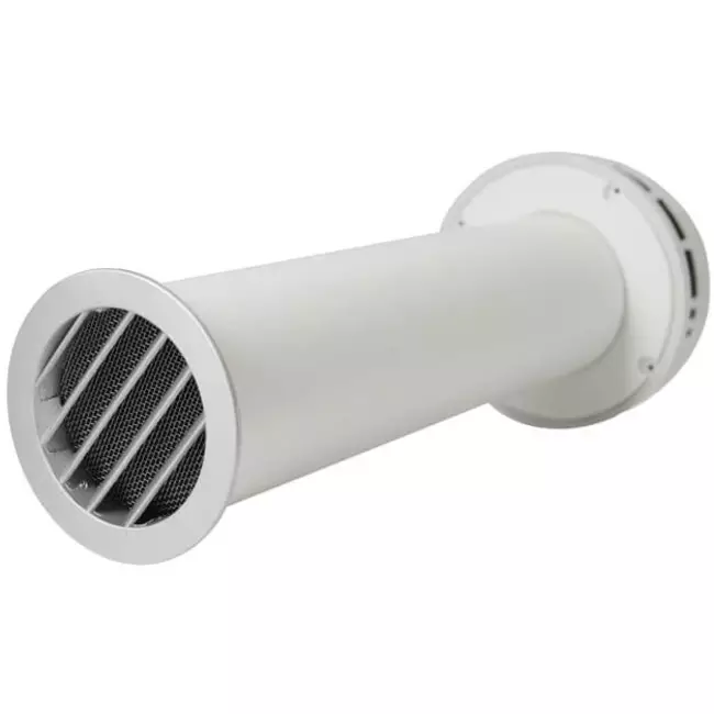 Isoleret facadeventil til naturlig ventilation med diameter 100 mm – SPK2-100