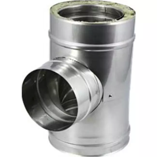 DW-diameter 150 mm (150/200) T-stykke T90 EW I316L/I304 (D0,5/0,6)