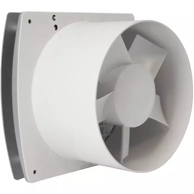 Badeværelsesventilator Ø 100 mm sølv – design EET100S