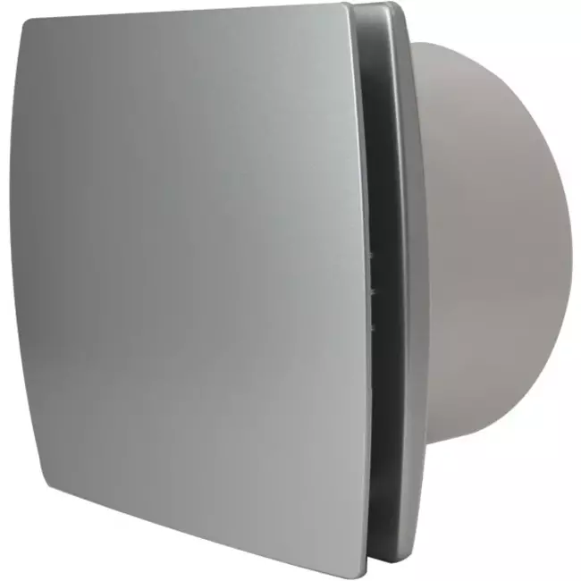 Badeværelsesventilator Ø 100 mm sølv – design EET100S