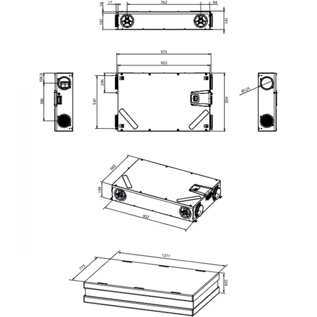 Vasco D150 Compact MVHR – 150 m³/t