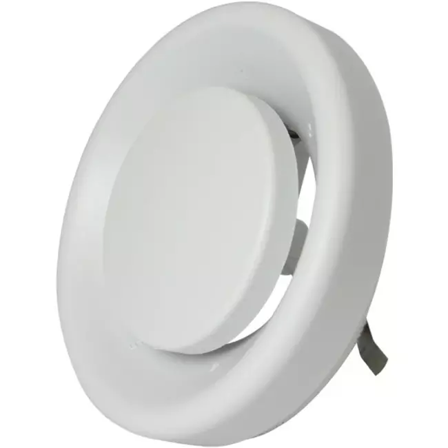 Zehnder-udsugningsventil plastik 125mm hvid indpakket - STK 1 100/125