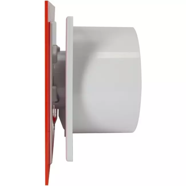 Air Roxy badeværelsesventilator med tilslutningsdiameter 125 mm med timer – frontpanel i rød plast