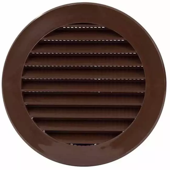 Rist med ventilationsblade med diameter: 100 mm brun - VR100B