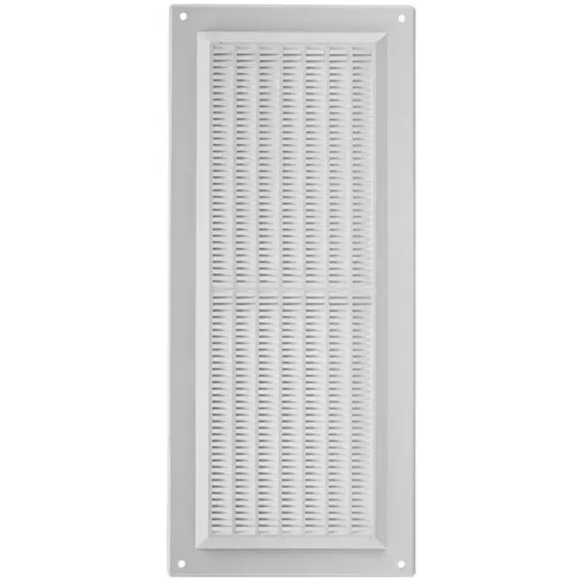 Rektangulær ventilationsrist med rist 130x300 hvid - VR1330