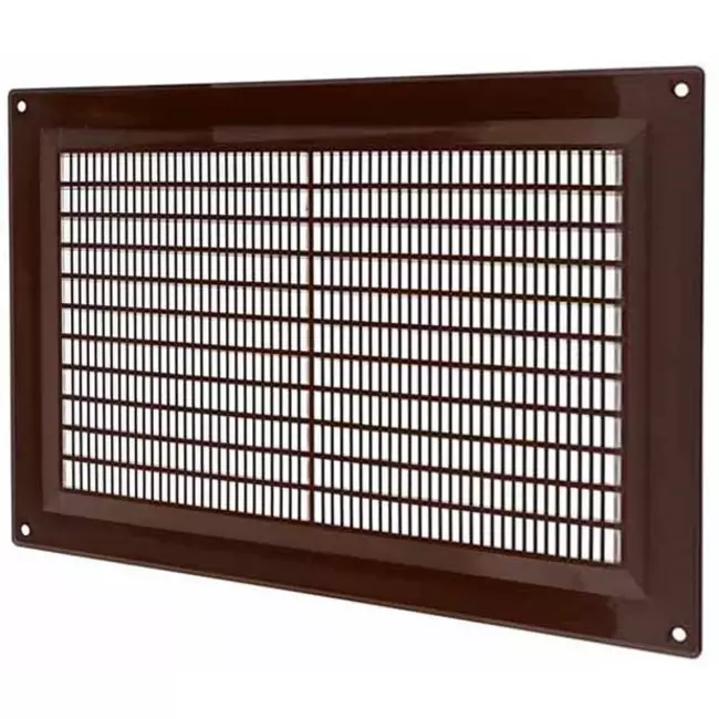 Rektangulær ventilationsrist i plastik 150x150 mm brun - VR1550B