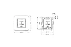 Duco-kontrolafbryder RF/BAT sort