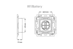 Duco-kontrolafbryder RF/BAT sort