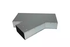 T-stykke 45 grader 220x80 mm - 170x80 mm til kanalføring