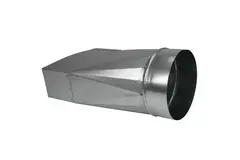 Adapter 170x80 mm til diameter 150 mm til kanalføring
