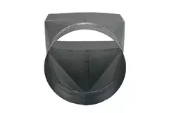 Adapter 170x80 mm til diameter 150 mm til kanalføring
