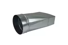 Adapter 170x80 mm til diameter 150 mm til kanalføring