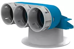 Vent-Axia Uniflexplus ventilkollektor 3 x Ø69mm med Ø 125 mm tud