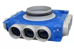 Vent-Axia UniflexPlus primær derdistributionsboks 12 x Ø 69 mm tilslutning på siden med Ø 180 mm studs