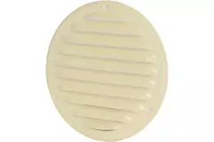 Ventilationsrist i metal rund 100 mm beige - MR100Y - RAL1015