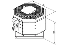 Energieffektiv tagventilator til catering - DVN 355 EC 30