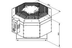 Tagventilator med isoleret afkast - DVNI 400 D4 F4 30