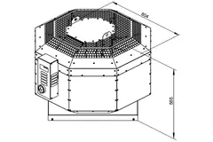 Isoleret tagventilator til catering - DVNI 400 D4 30