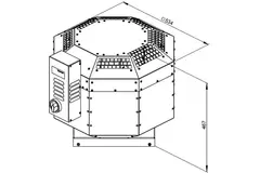 Isoleret tagventilator, lodret - DVNI 225 D2 30