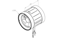 Ruck® ETAMASTER-kanalventilator med EC-motor 220 m³/t - Ø 125 mm + 3-trins kontakt
