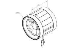 Kanalventilator 150 mm blandet flow ETAMASTER - EM 150 EC 01