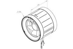 Kanalventilator 160 mm blandet flow ETAMASTER - EM 160 EC 01