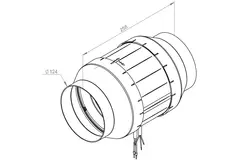 Kanalventilator 125 mm blandet flow ETAMASTER - EM 125L EC 01