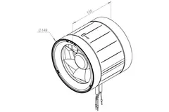 Kanalventilator 150 mm blandet flow ETAMASTER - EM 150 EC 02