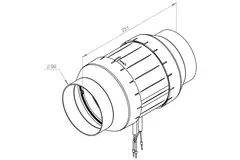 Ruck® kanalventilator Etamaster med EC-motor - 195 m³/t -Ø 100 mm + PWM-styring
