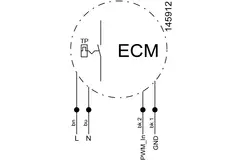 Ruck® kanalventilator Etamaster med EC-motor - 195 m³/t -Ø 100 mm + PWM-styring