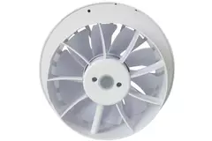 Rund badeværelsesventilator i hvid med timer – Ø 150 mm – aRid 150 BB TS