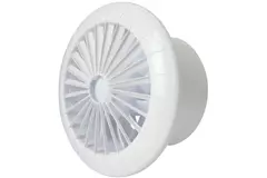 Rund badeværelsesventilator i hvid med timer – Ø 150 mm – aRid 150 BB TS