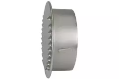 Rund ventilationsrist i metal med monteringsmuffe Ø 180 mm aluminium – DWRA180S